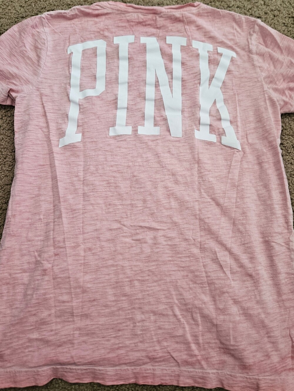 PINK Victoria's Secret Burnout Spellout Oversized Tee